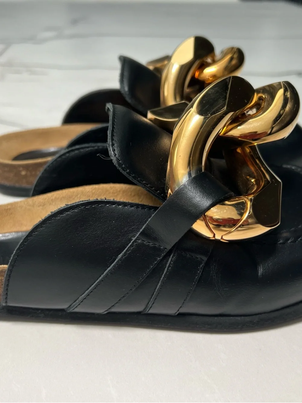 JW Anderson Chunky Napa Chain Slide Mules - Black - Size 36 - Picture 10 of 15